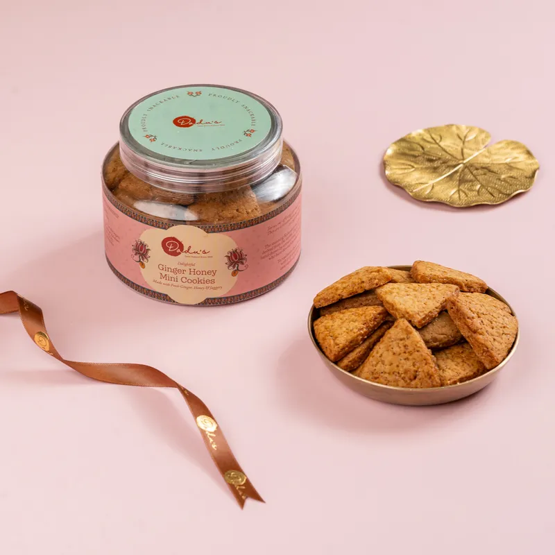 Dadus Mithai Vatika Ginger Honey Mini Cookies Dadus Mithai Vatika Ginger Honey Mini Cookies-Pack Size-200 g
