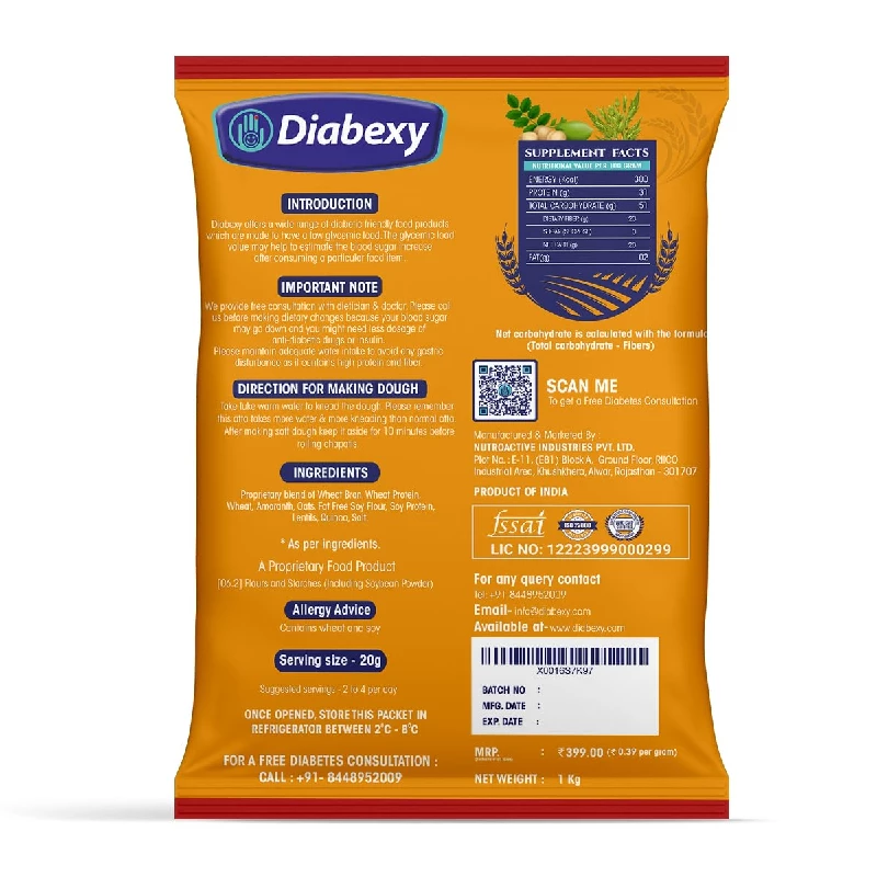 Diabexy Atta Sugar Control Lite Nuts Free for Diabetics - Image 2