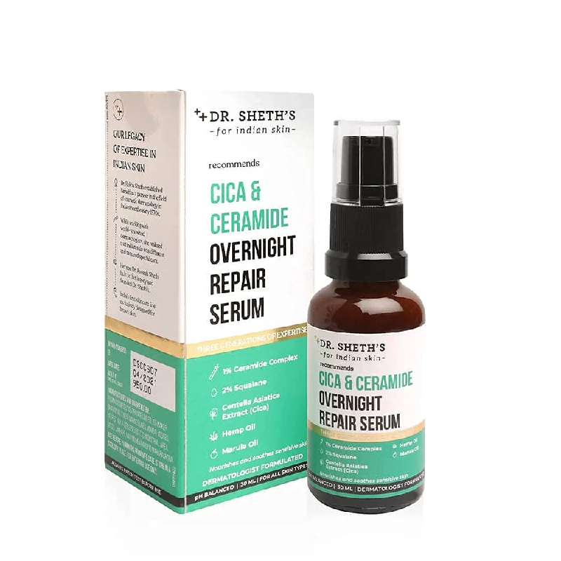 Dr. Sheth's Cica & Ceramide Overnight Repair Face Serum - Image 1