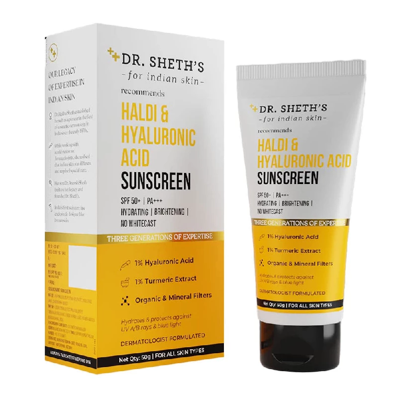Dr. Sheth's Haldi & Hyaluronic Acid Sunscreen - Image 1