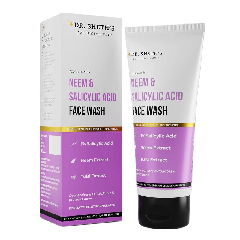 Dr. Sheth's Neem & Salicylic Acid Face Wash - Image 1