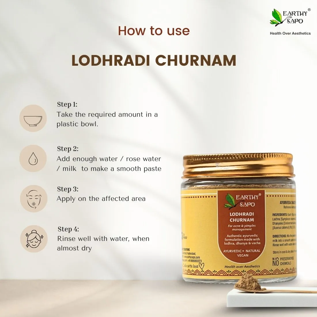 Earthy Sapo Lodhradi Churnam - Image 7