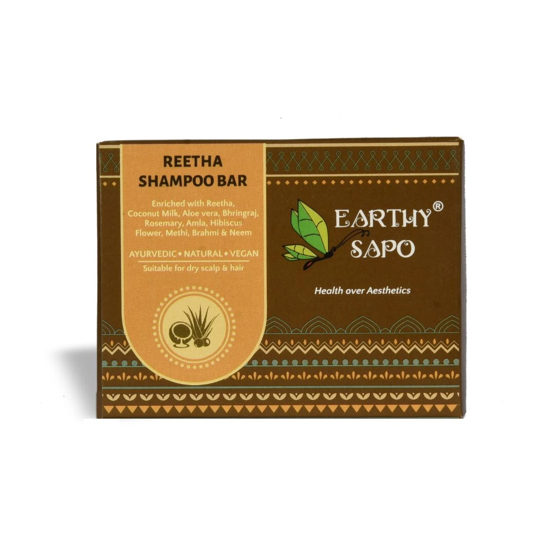 Earthy Sapo Handmade Ayurvedic Reetha Shampoo Bar - Image 2