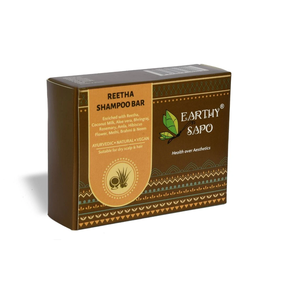 Earthy Sapo Handmade Ayurvedic Reetha Shampoo Bar - Image 3
