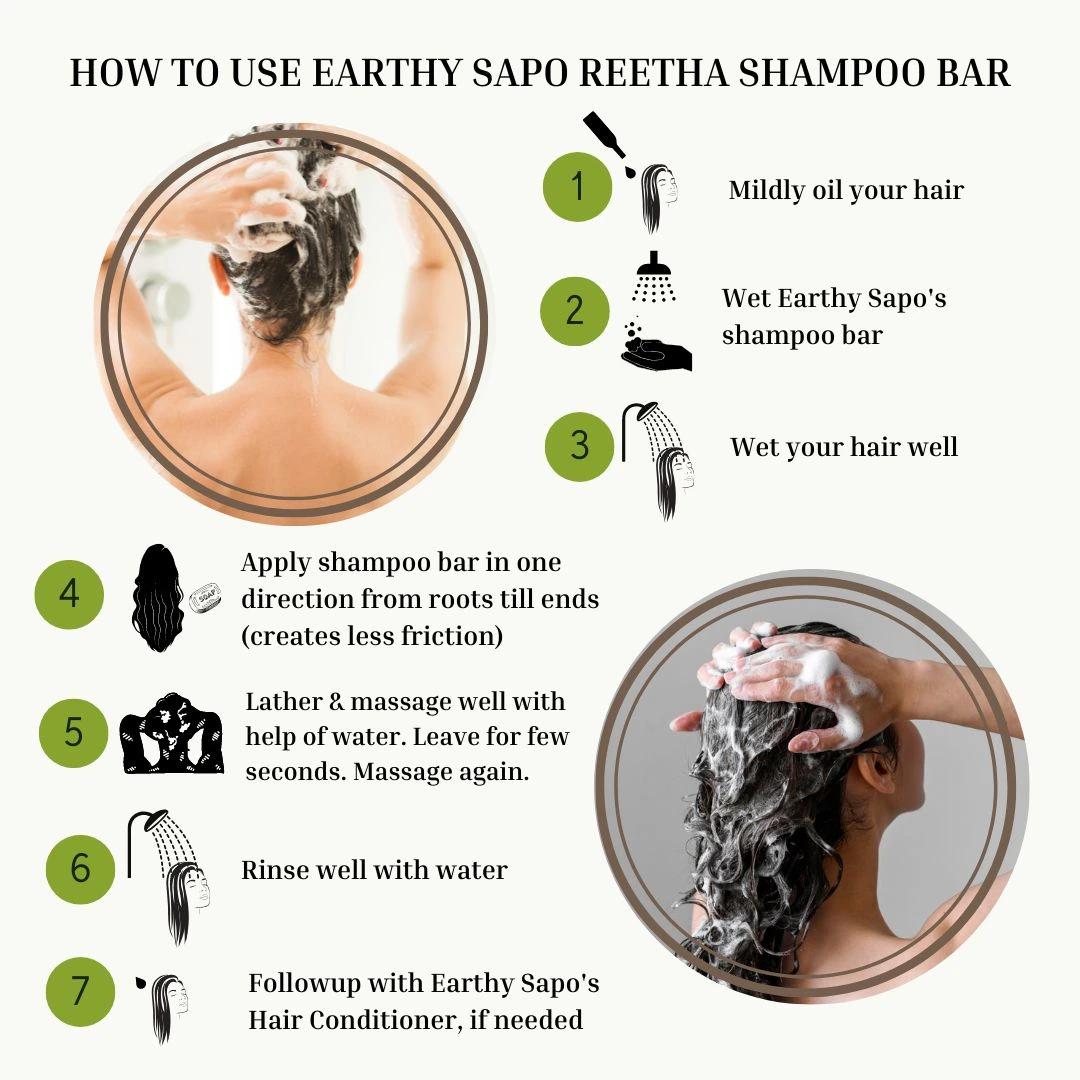 Earthy Sapo Handmade Ayurvedic Reetha Shampoo Bar - Image 7