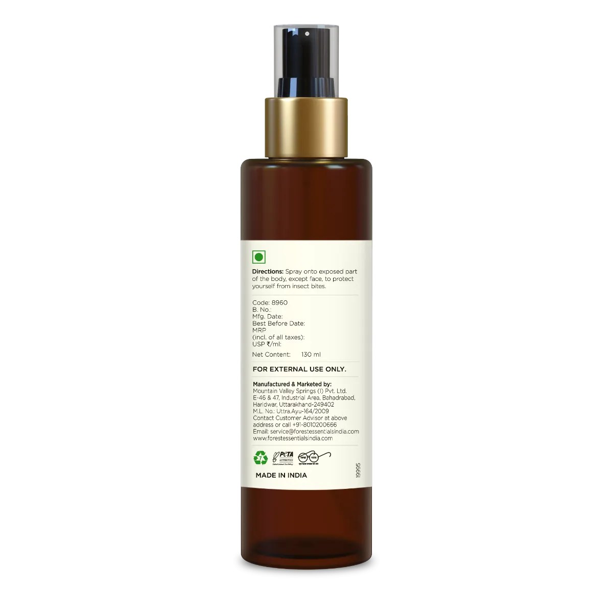 Forest Essentials Body Spray Herb Infused Mosquito Repellent - Image 4