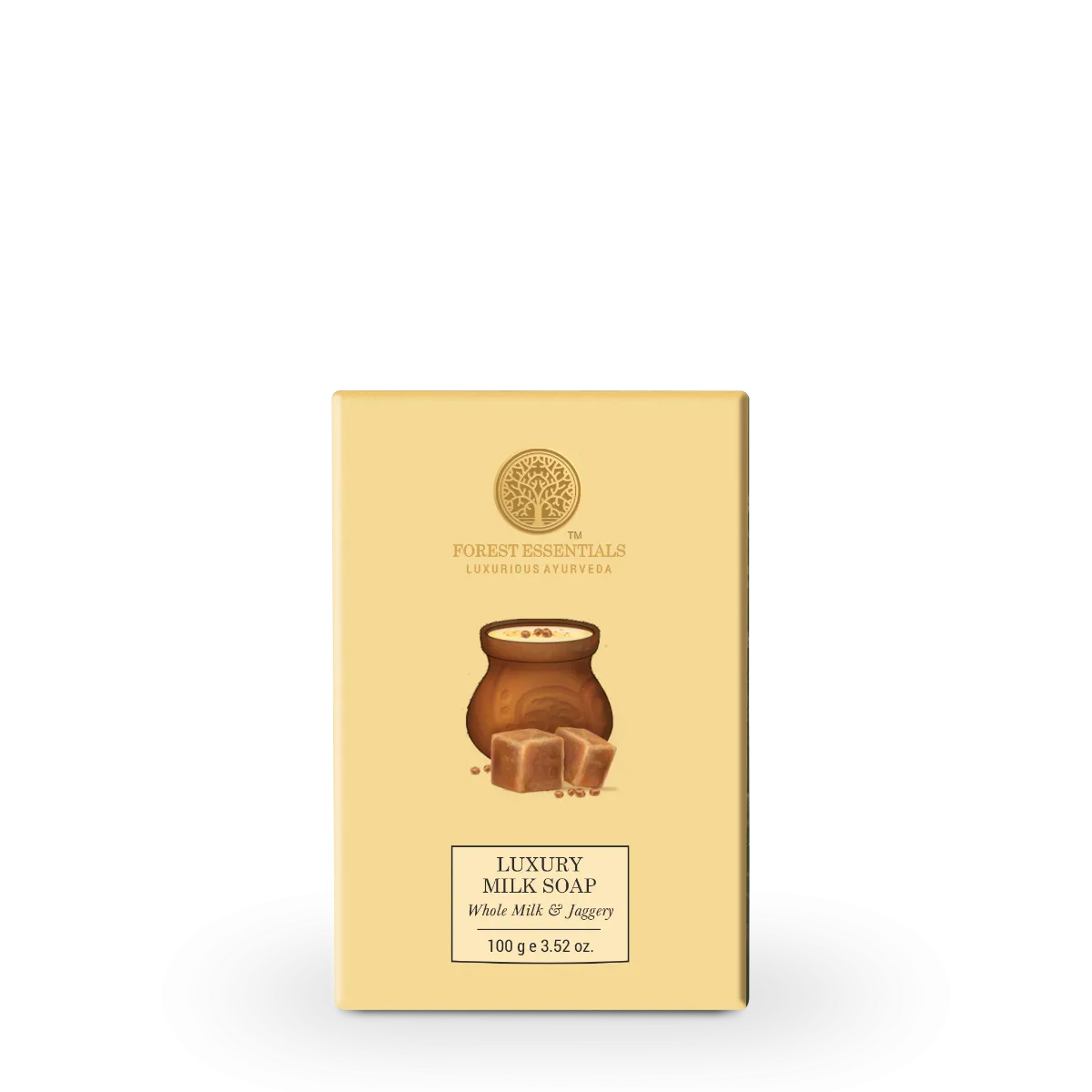 Forest Essentials Luxury Milk Soap Whole Milk & Jaggery Forest Essentials Luxury Milk Soap Whole Milk & Jaggery-Pack Size-100 g