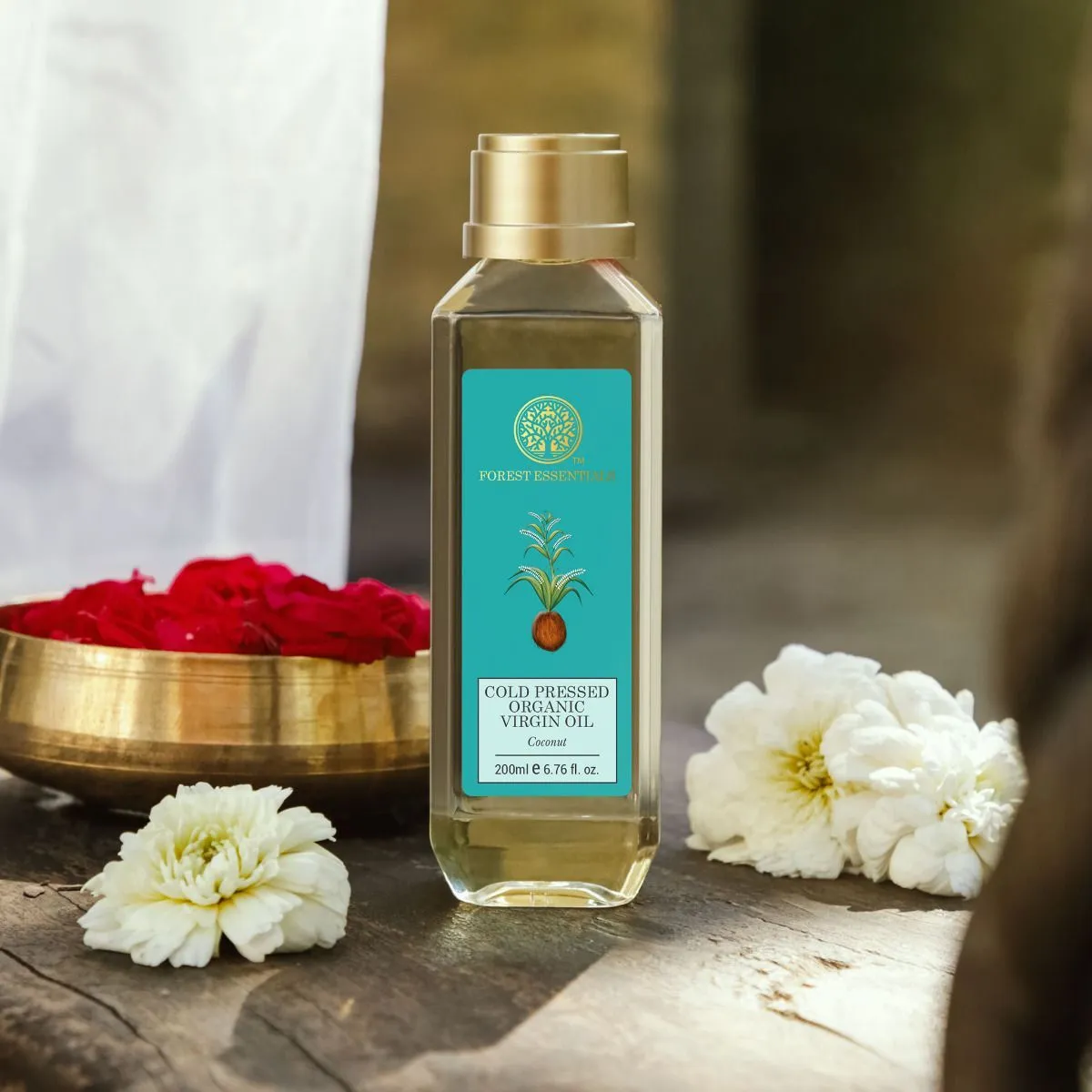 Forest Essentials Organic Cold Pressed Virgin Oil Coconut Forest Essentials Organic Cold Pressed Virgin Oil Coconut-Pack Size-200 ml