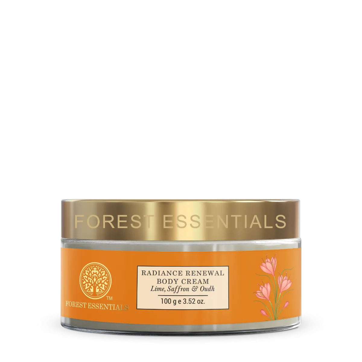 Forest Essentials Radiance Renewal Body Cream Lime Saffron & Oudh Forest Essentials Radiance Renewal Body Cream Lime Saffron & Oudh-Pack Size-100 g
