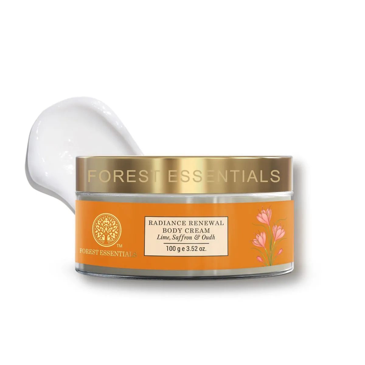 Forest Essentials Radiance Renewal Body Cream Lime Saffron & Oudh - Image 2