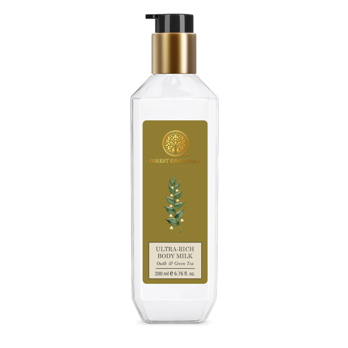 Forest Essentials Ultra-Rich Body Milk Oudh & Green Tea Forest Essentials Ultra-Rich Body Milk Oudh & Green Tea-Pack Size-200 ml