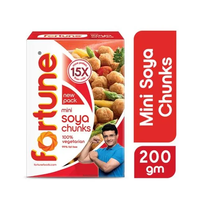 Fortune Mini Soya Chunks 15x More Protein Than Milk
