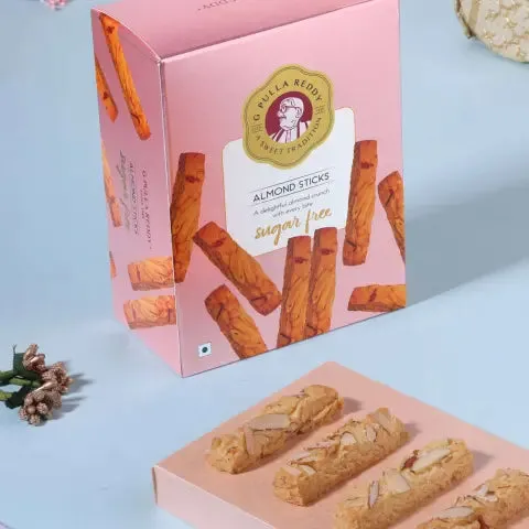 G Pulla Reddy Almond Sticks G Pulla Reddy Almond Sticks-Pack Size-150 g
