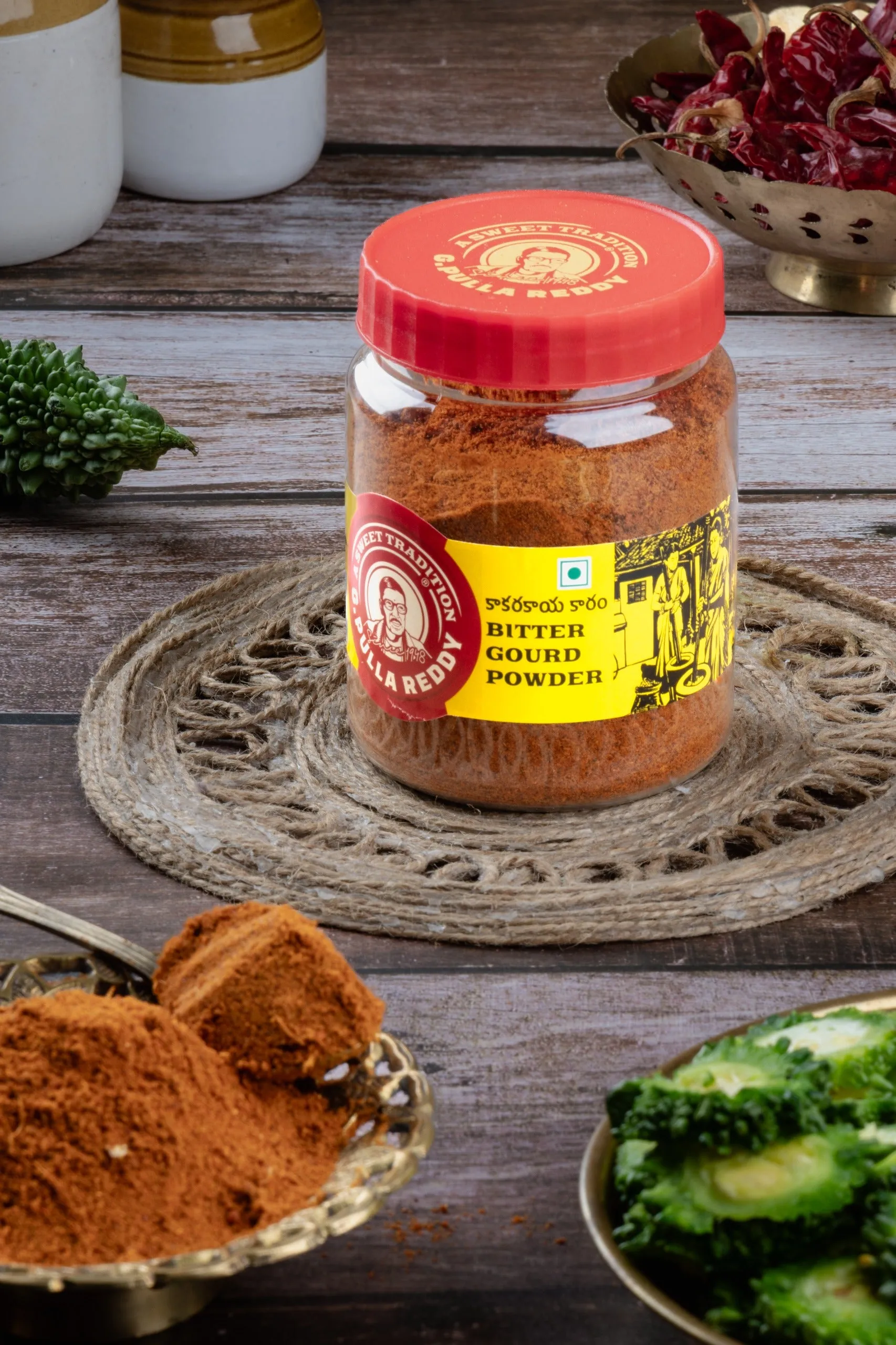G Pulla Reddy Kakarakaya Karam Powder G Pulla Reddy Kakarakaya Karam Powder-Pack Size-250 g