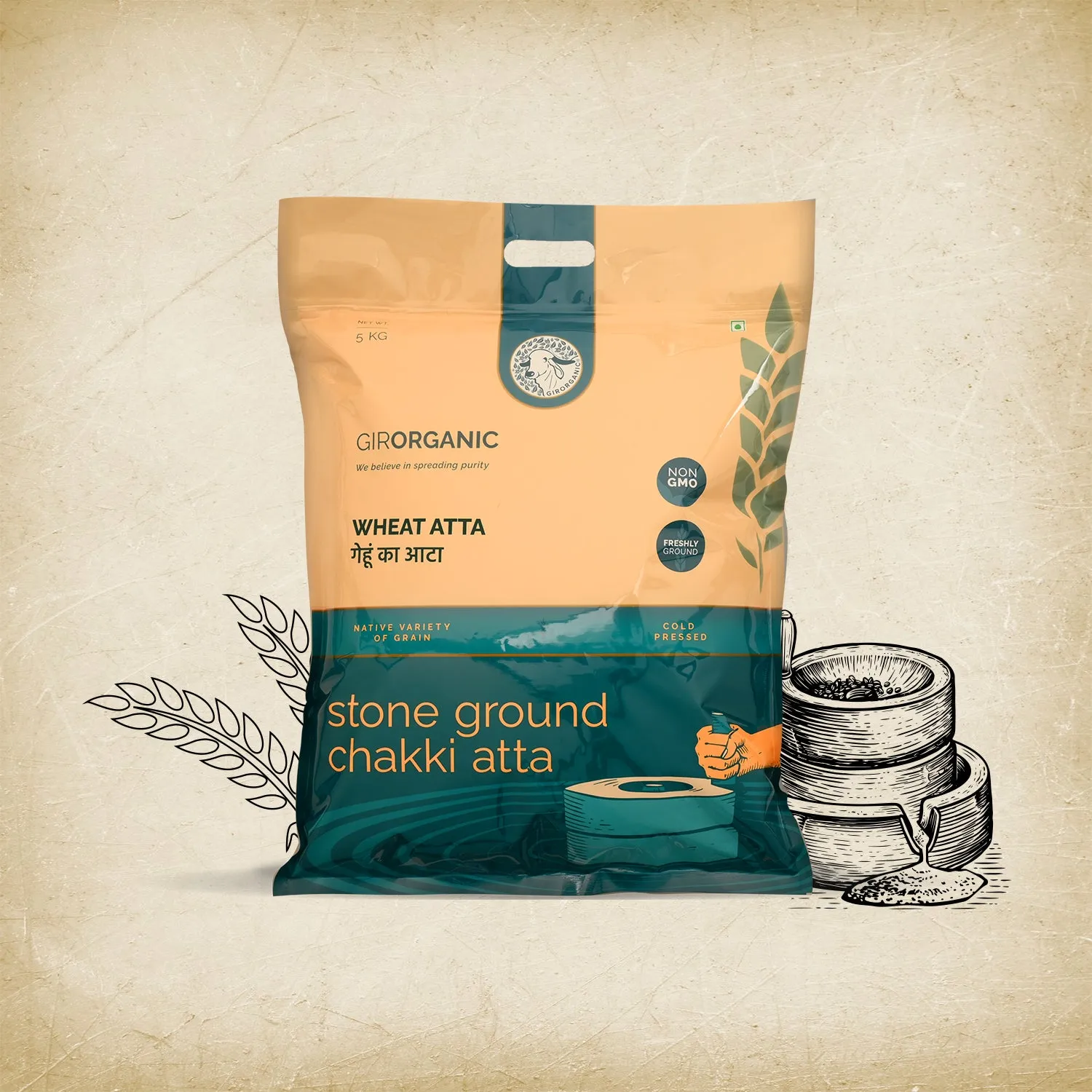 Gir Organic Sharbati Wheat Atta