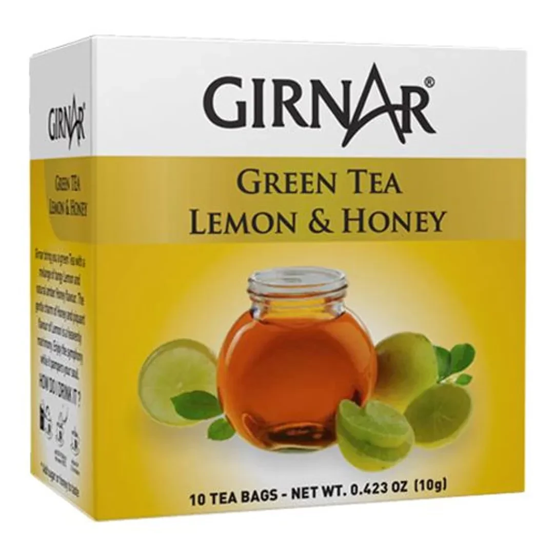 Girnar Green Tea Bag - Lemon & Honey - Image 2
