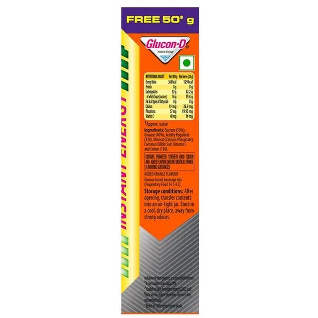 Glucon D Instant Energy Health Drink - Tangy Orange - Image 15