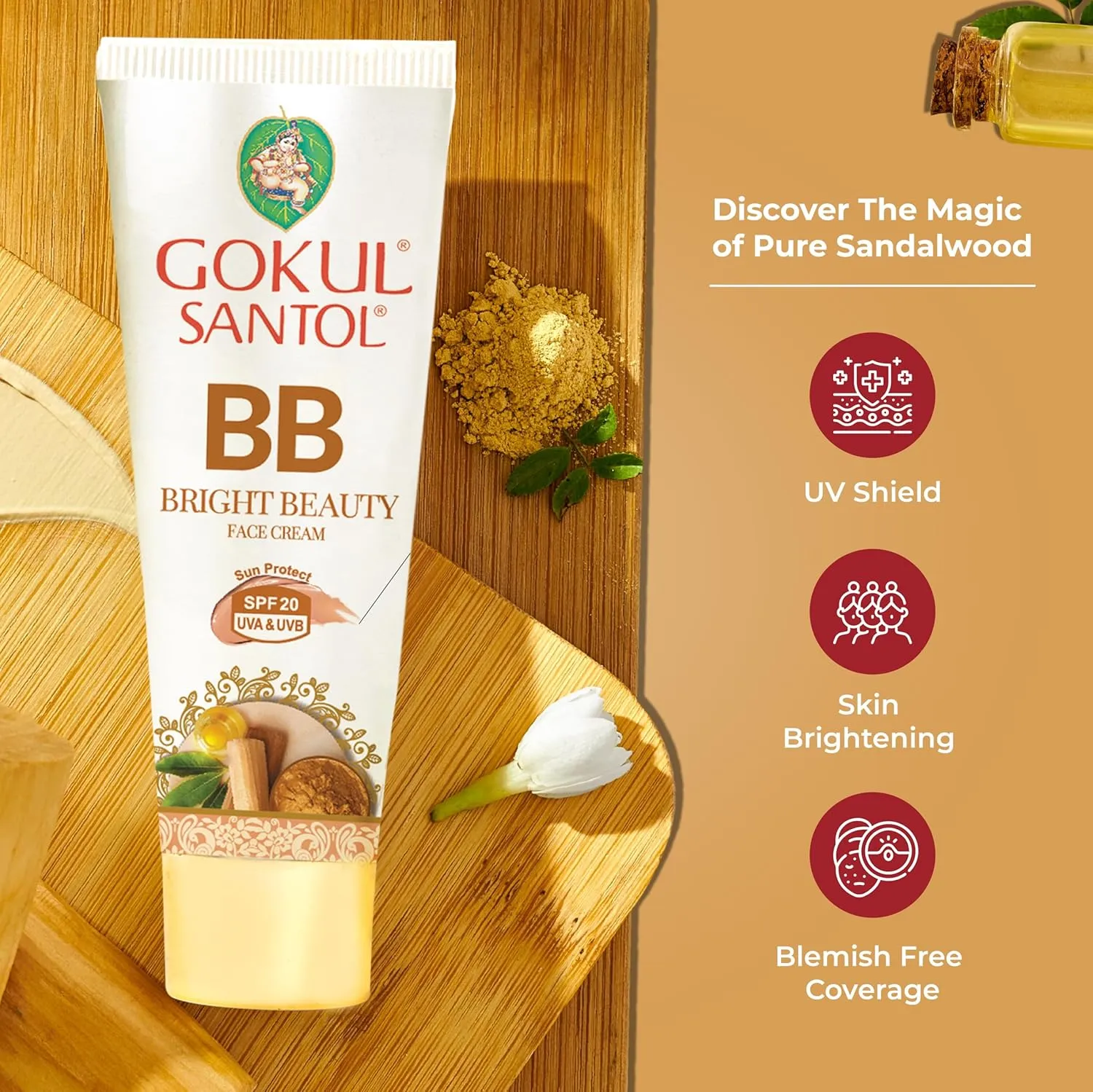 Gokul Santol Pure Sandalwood BB Cream - Image 5