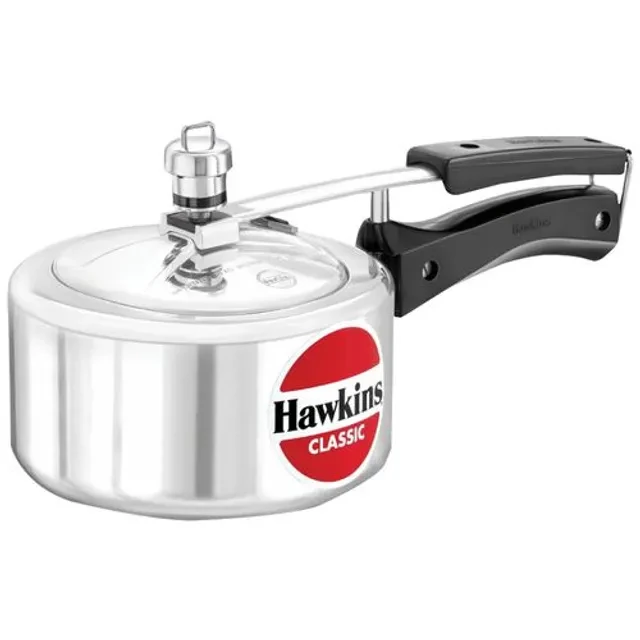 Hawkins Aluminium Inner Lid Pressure Cooker - Bakelite Handle, Silver, Classic, CL15 Hawkins Aluminium Inner Lid Pressure Cooker - Bakelite Handle, Silver, Classic, CL15--1.5 l
