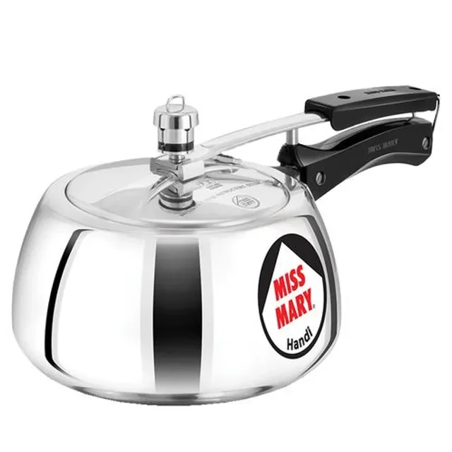 Hawkins Miss Mary Aluminium Inner Lid Handi Pressure Cooker - With Handle, Silver, MMH30 Hawkins Miss Mary Aluminium Inner Lid Handi Pressure Cooker - With Handle, Silver, MMH30--3 l