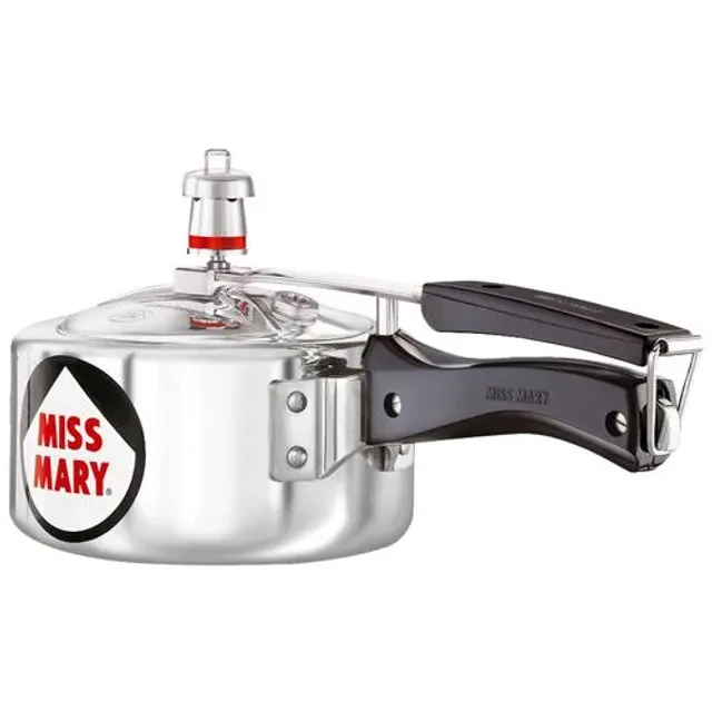 Hawkins Miss Mary Aluminium Inner Lid Pressure Cooker - With Handle, Silver, MM15 Hawkins Miss Mary Aluminium Inner Lid Pressure Cooker - With Handle, Silver, MM15--1.5 l