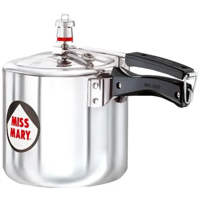 Hawkins Miss Mary Aluminium Inner Lid Pressure Cooker - With Handle, Silver, MM35 Hawkins Miss Mary Aluminium Inner Lid Pressure Cooker - With Handle, Silver, MM35--3.5 l