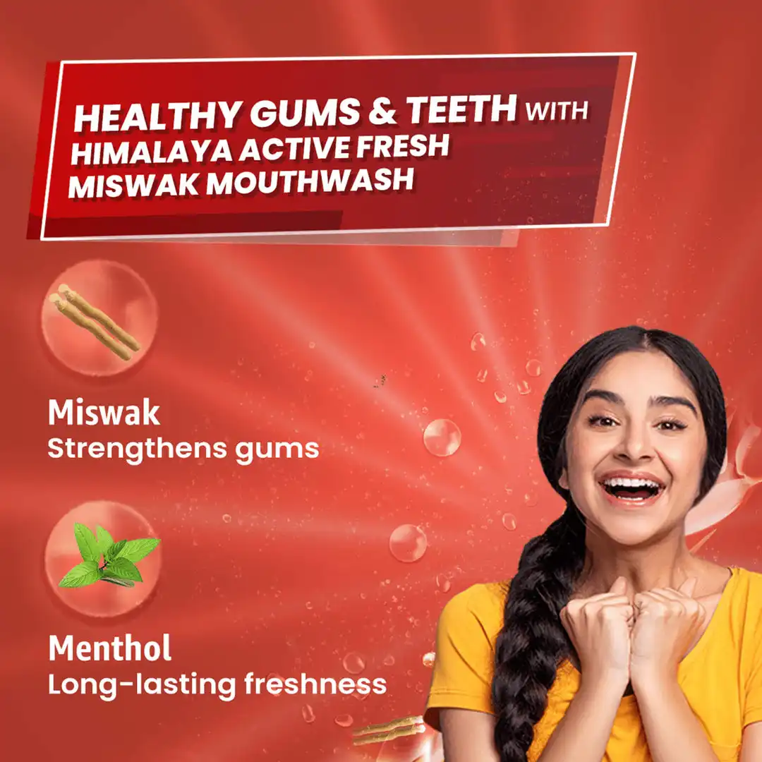 Himalaya Active Fresh Miswak Mouthwash - Image 2