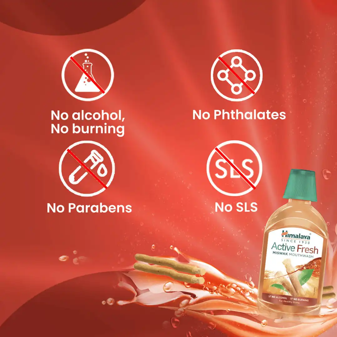 Himalaya Active Fresh Miswak Mouthwash - Image 4