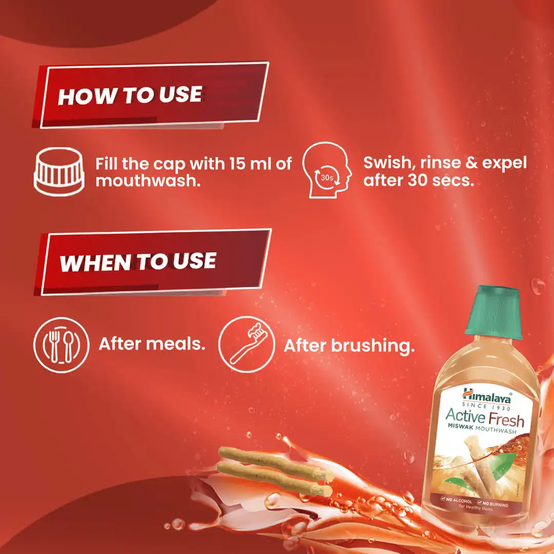 Himalaya Active Fresh Miswak Mouthwash - Image 5
