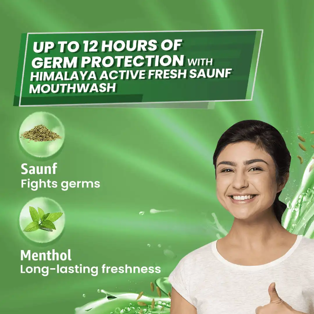 Himalaya Active Fresh Saunf Mouthwash - Image 2