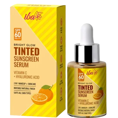 IBA Bright Glow Tinted Sunscreen Serum SPF 60 PA+++ IBA Bright Glow Tinted Sunscreen Serum SPF 60 PA+++-Pack Size-30 ml