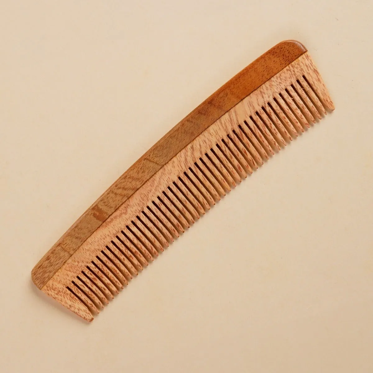 Isha Life Handmade Neem Wood Comb Single teeth - Image 2