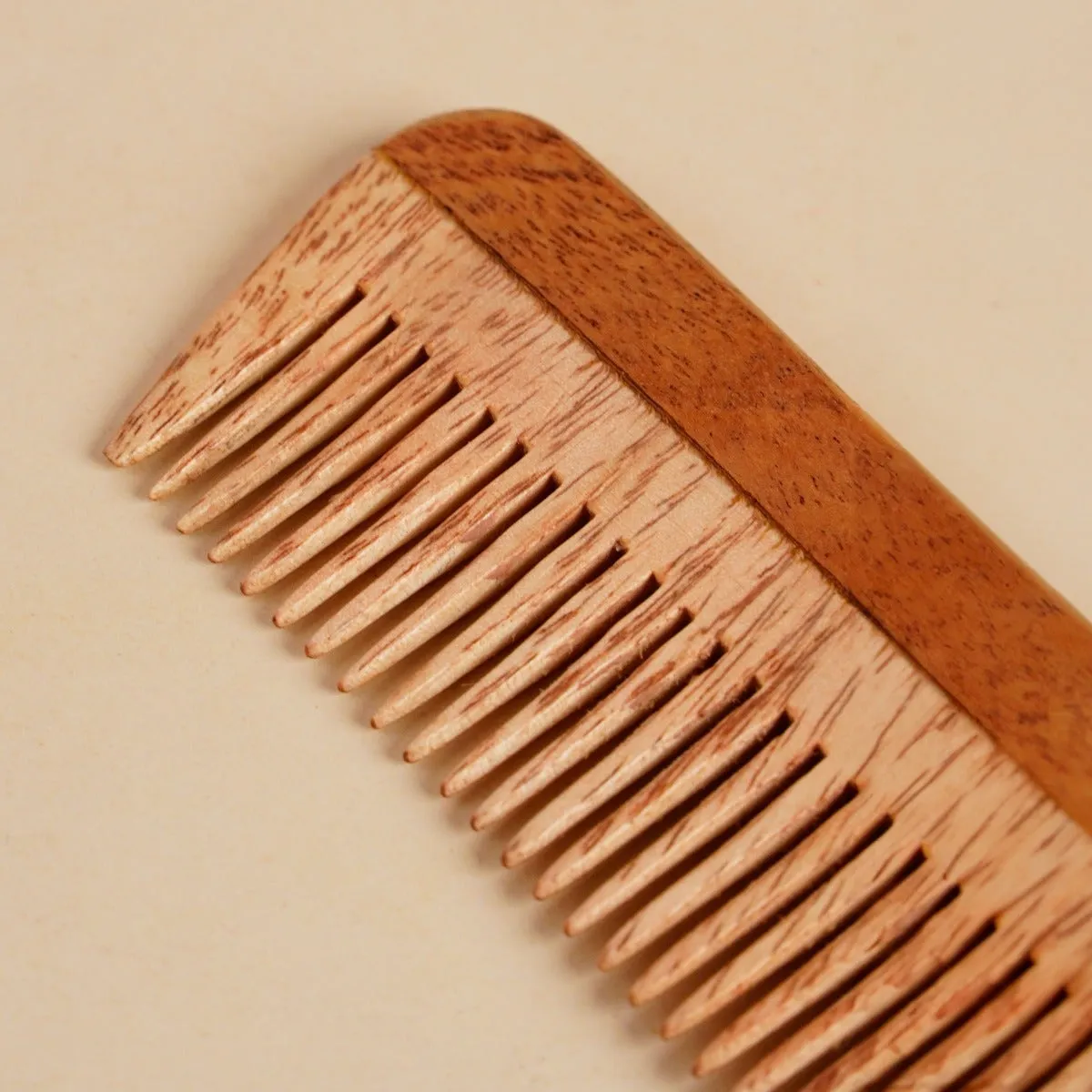 Isha Life Handmade Neem Wood Comb Single teeth - Image 3