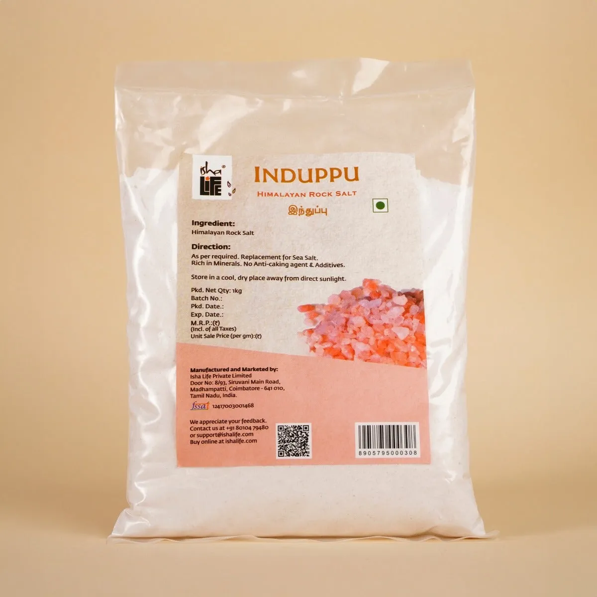 Isha Life Induppu Rock Salt-Pink Natural Salt