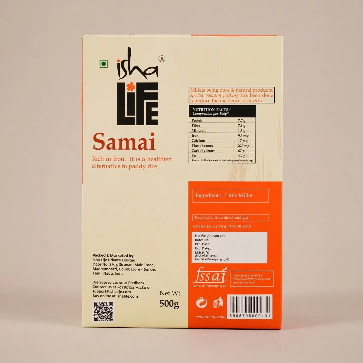 Isha Life Samai (Little Millet - Kutki) - Image 2