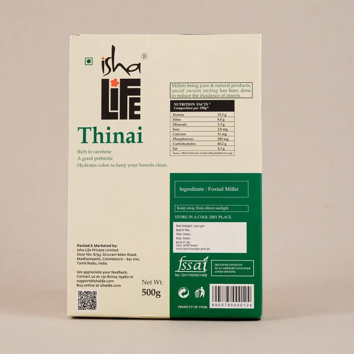 Isha Life Thinai (Foxtail Millet - Kangni) - Image 2