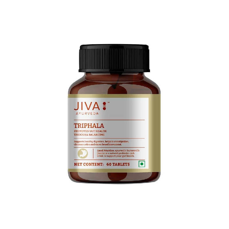 Jiva Ayurveda Triphala Formulation Improves Digestion, Promotes Gut Health & Relives Tablet