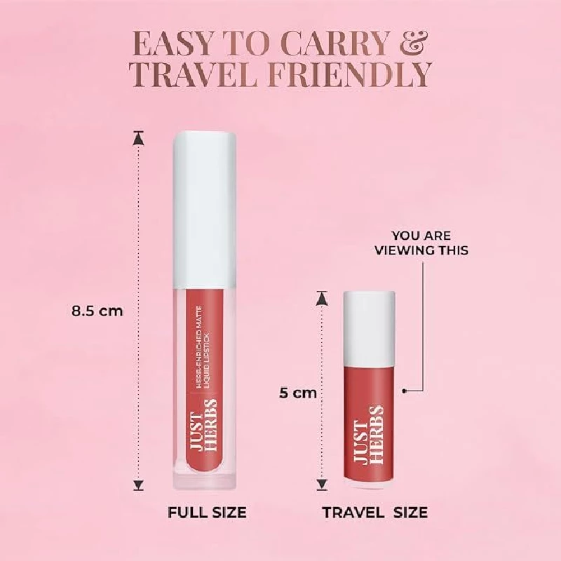 Just Herbs Ayurvedic Liquid Lipstick Matte Finish Kit Set - Image 5