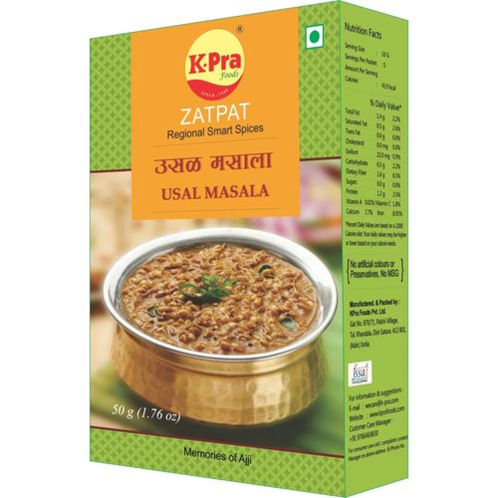 K PRA  Zatpat Usal Masala K-PRA  Zatpat Usal Masala--50 g Carton