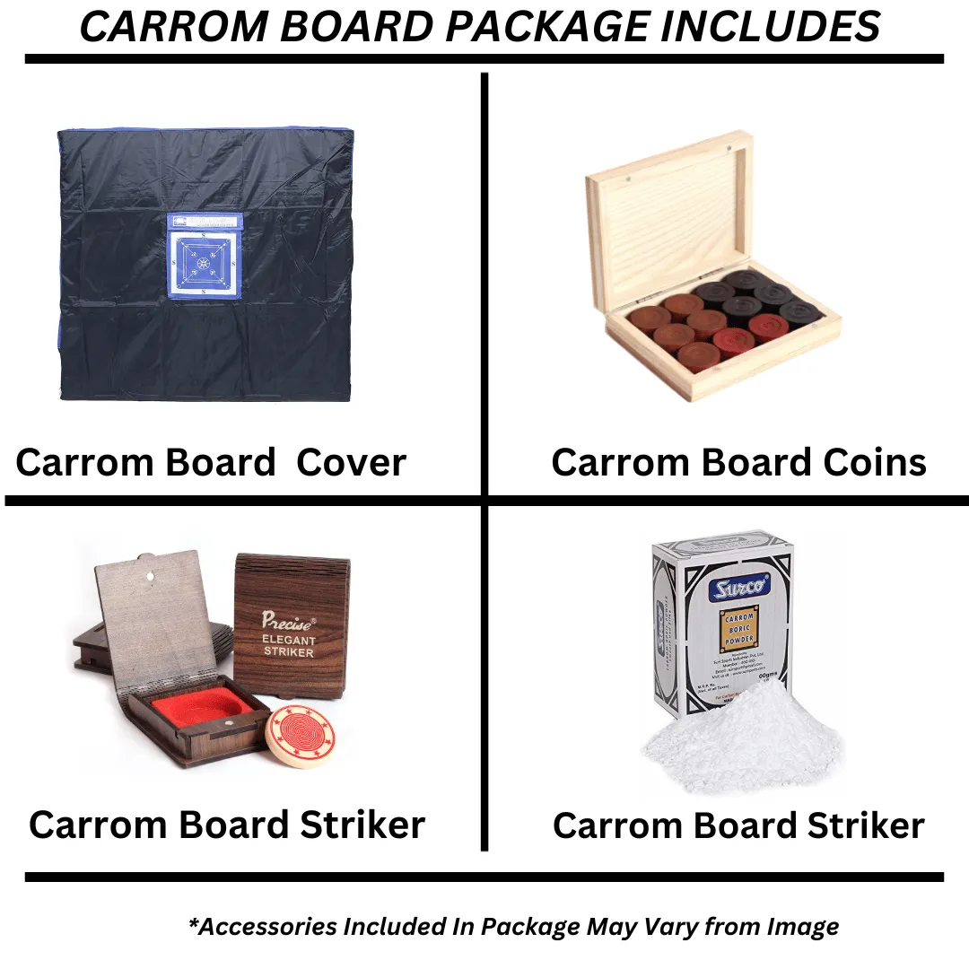 KD Sports Golden Carrom Board Champion Antique Indoor Board Game Approved By Carrom Federation Of India & Maharashtra Carrom Association - Image 17
