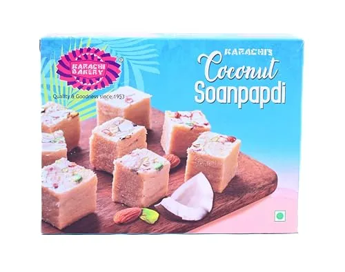 Karachi Bakery Coconut Soan Papdi Karachi Bakery Coconut Soan Papdi-Pack Size-200 g