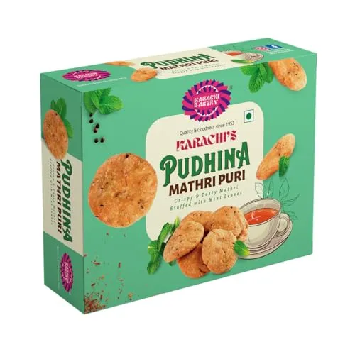 Karachi Bakery Pudina Mathri Puri Karachi Bakery Pudina Mathri Puri-Pack Size-220 g