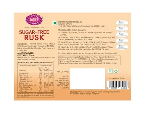 Karachi Bakery Sugarfree Rusk - Image 2
