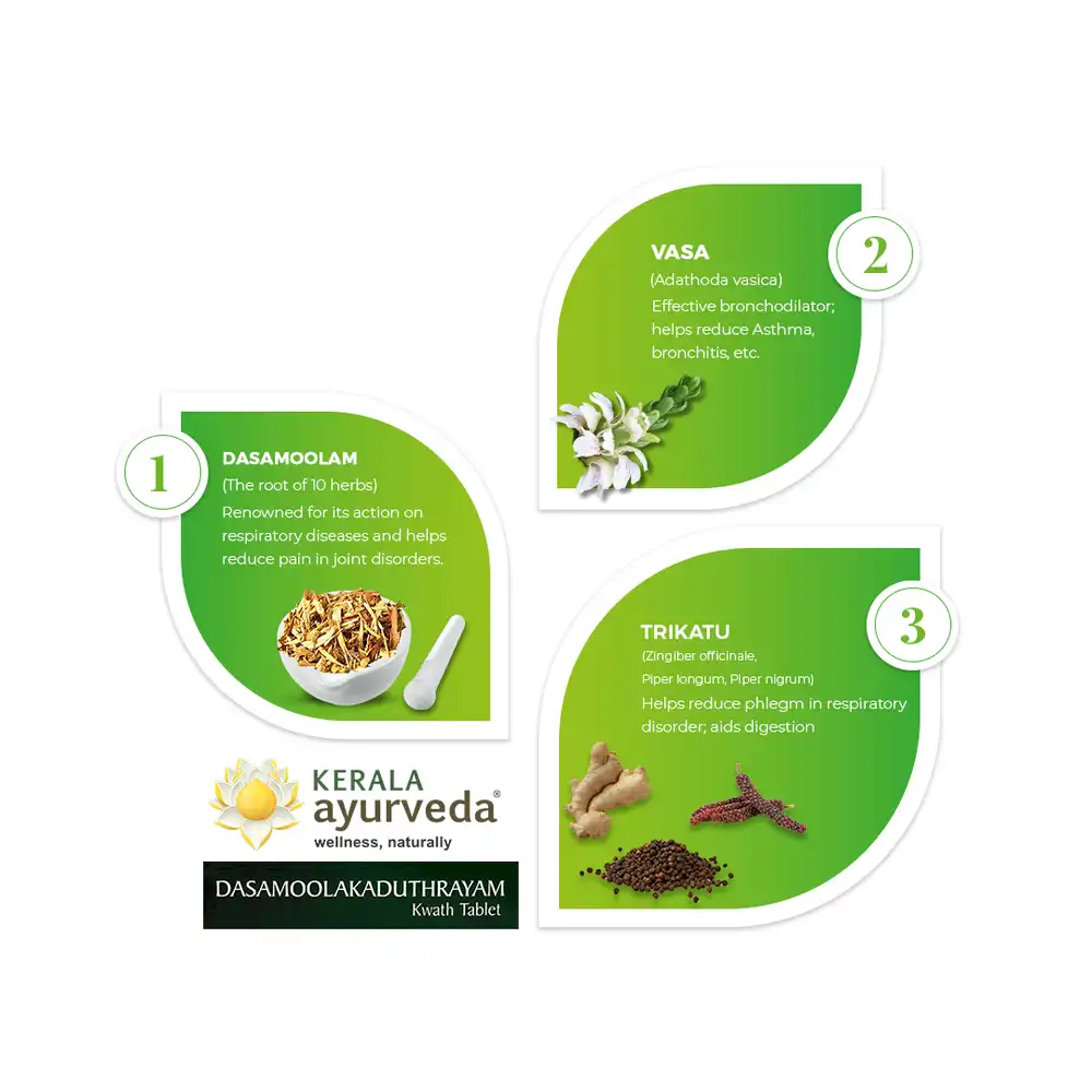 Kerala Ayurveda Dasamoolakaduthrayam Kwath Tablets - Image 3