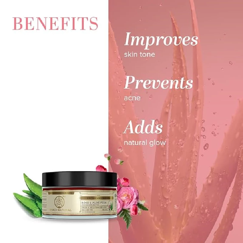 Khadi Natural Rose and Aloevera Face Massage Gel Khadi Natural Rose and Aloevera Face Massage Gel-Pack Size-100 g