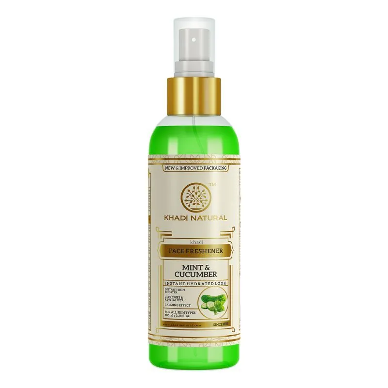 Khadi Natural Mint and Cucumber Herbal Face Freshner Spray Instant Skin Booster - Image 2