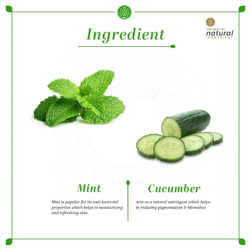 Khadi Natural Mint and Cucumber Herbal Face Freshner Spray Instant Skin Booster - Image 3