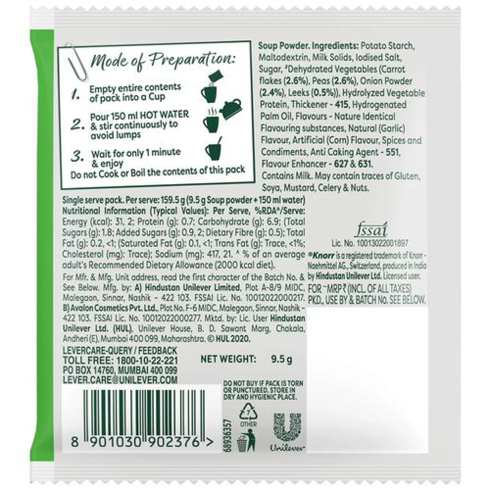Knorr Mixed Vegetable Cup A Soup - No Added Preservatives - Image 3