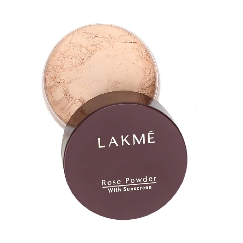 Lakme Rose Loose Face Powder with Sunscreen - Soft Pink Lakme Rose Loose Face Powder with Sunscreen - Soft Pink-Pack Size-40 g
