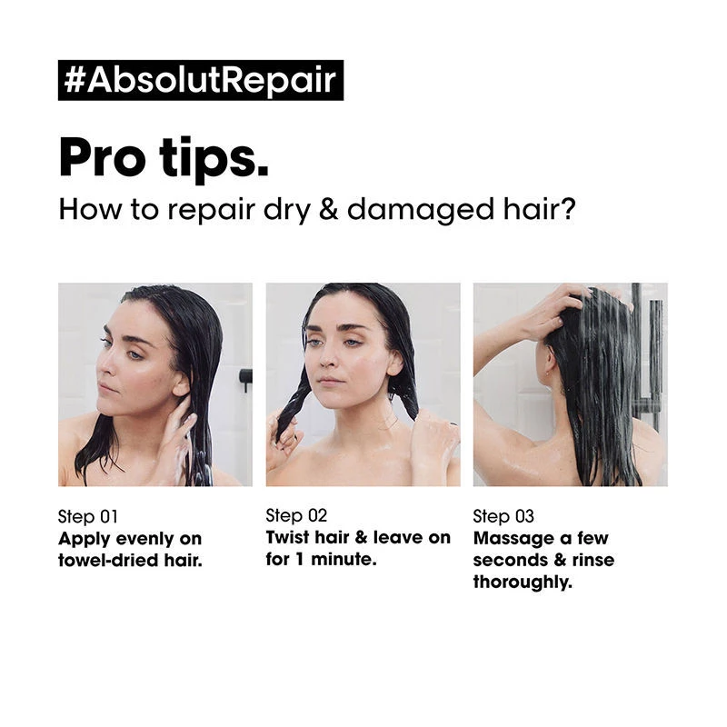 Loreal Professionnel Absolut Repair Hair Mask For Dry and Damaged Hair - Image 6